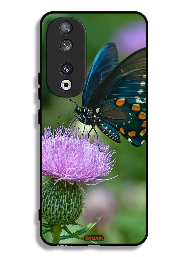 Tolwak Honor 90 Protective Case Cover Butterfly Sitting On Flower - Image 1
