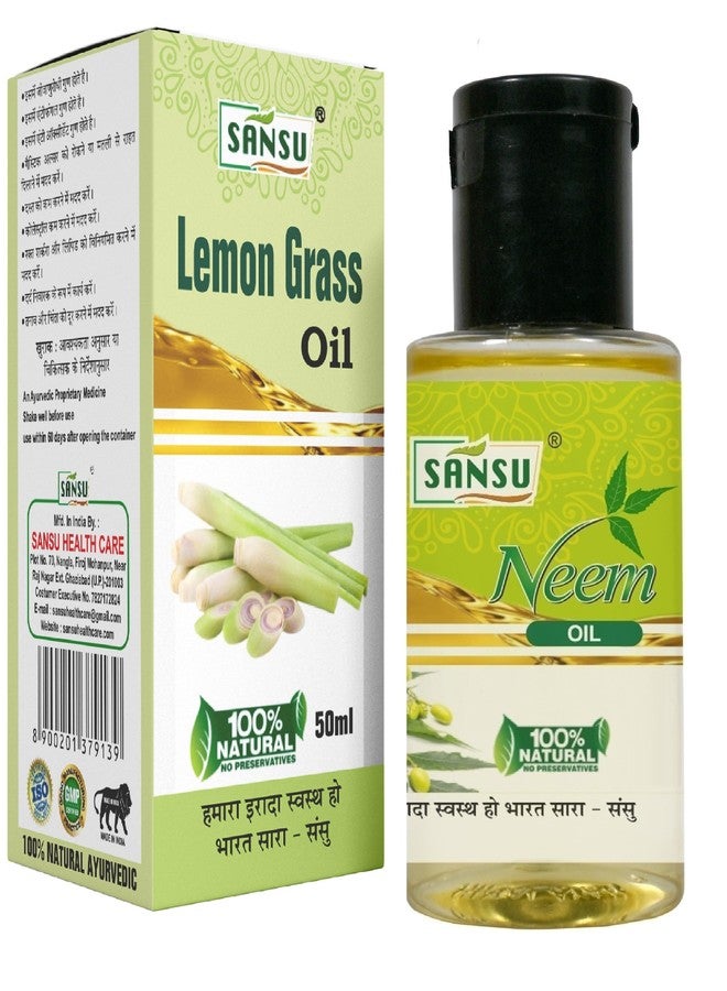 Sansu Leamongrass oil 50ml With Neem ka Tel Natural Ayuvedic 50ml (Combo Pack) - Image 1
