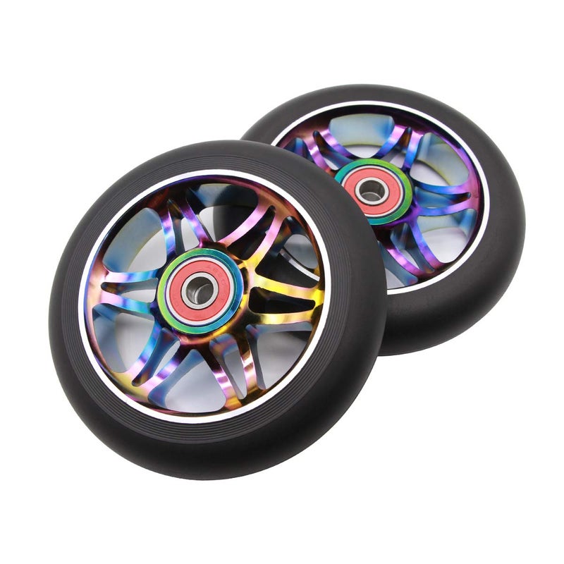 Z-FIRST 2Pcs 110mm Pro Scooter Wheels with ABEC 9 Bearings Fit for MGP/Razor/Lucky Envy/Vokul Pro Scooters Replacement Wheels - Image 5