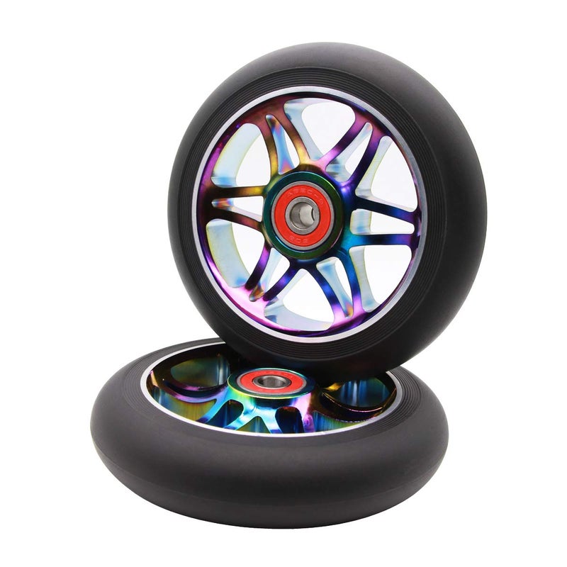 Z-FIRST 2Pcs 110mm Pro Scooter Wheels with ABEC 9 Bearings Fit for MGP/Razor/Lucky Envy/Vokul Pro Scooters Replacement Wheels - Image 4