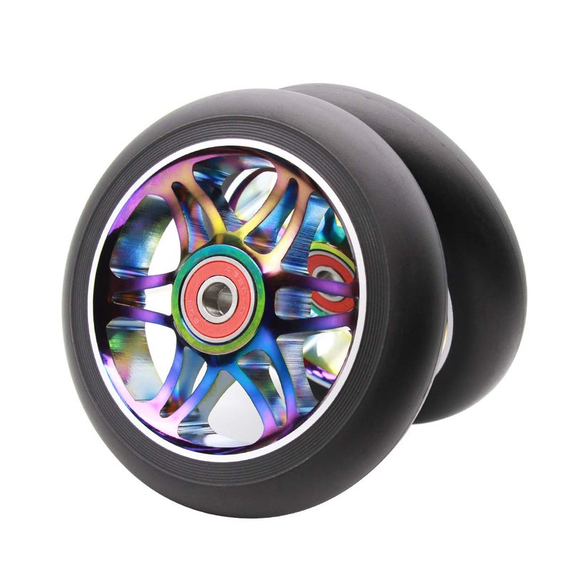 Z-FIRST 2Pcs 110mm Pro Scooter Wheels with ABEC 9 Bearings Fit for MGP/Razor/Lucky Envy/Vokul Pro Scooters Replacement Wheels - Image 1