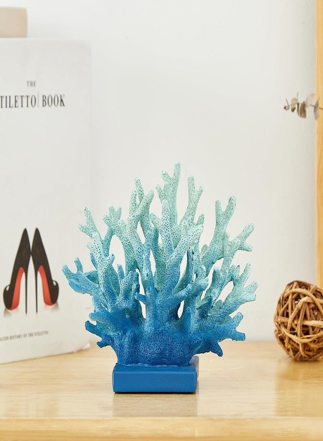 Ottalent Artificial Blue Coral Reef, Nautical Decorations for Home Decor, Marine Style Decoration, Ocean Themed Cabinet Shelf Tabletop Decor - Image 5