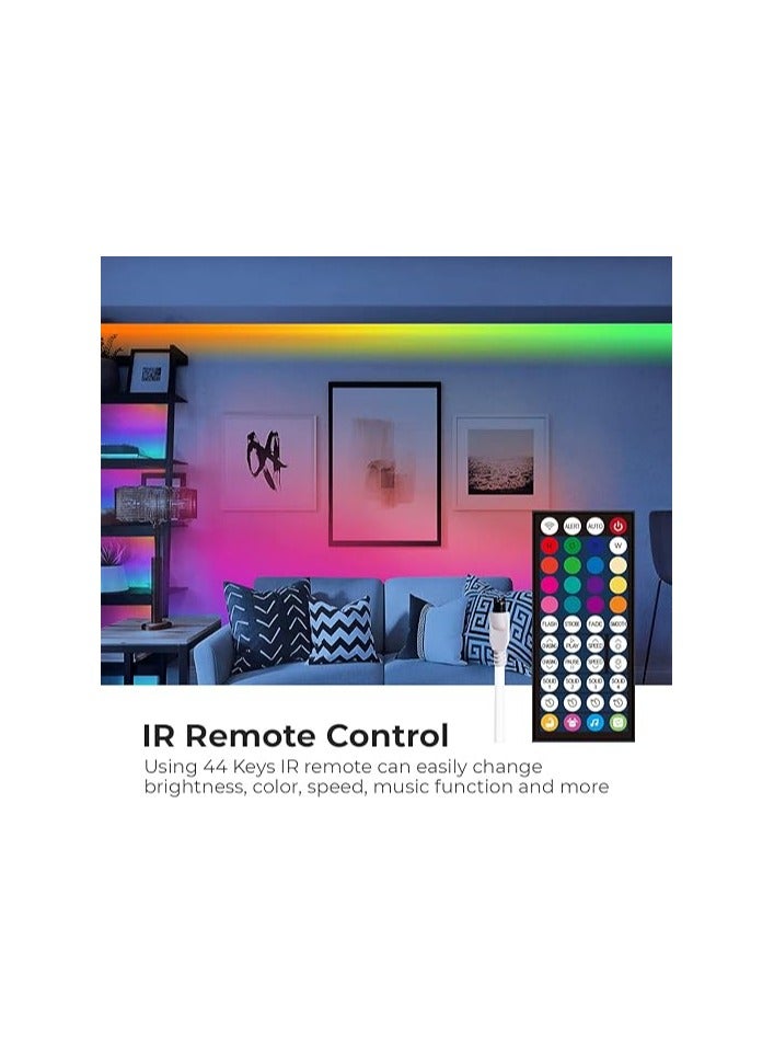 KAMZAI Smart LED Strip Lights, Compatible with Alexa & Google Home, 5M, UK Plug, CE Certified, RGBIC DreamColor - Image 4