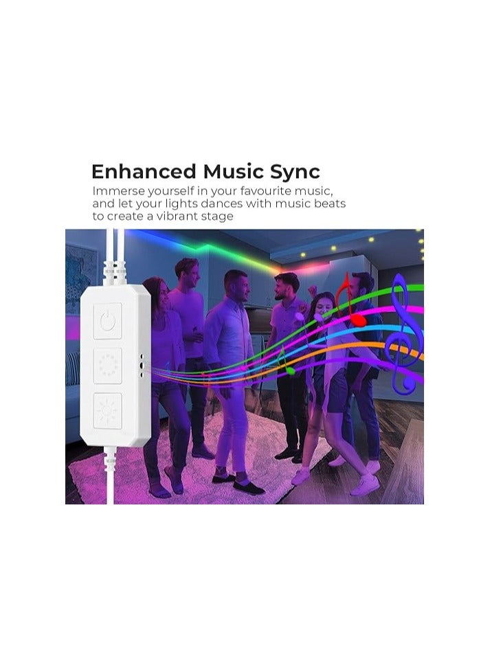 KAMZAI Smart LED Strip Lights, Compatible with Alexa & Google Home, 5M, UK Plug, CE Certified, RGBIC DreamColor - Image 5