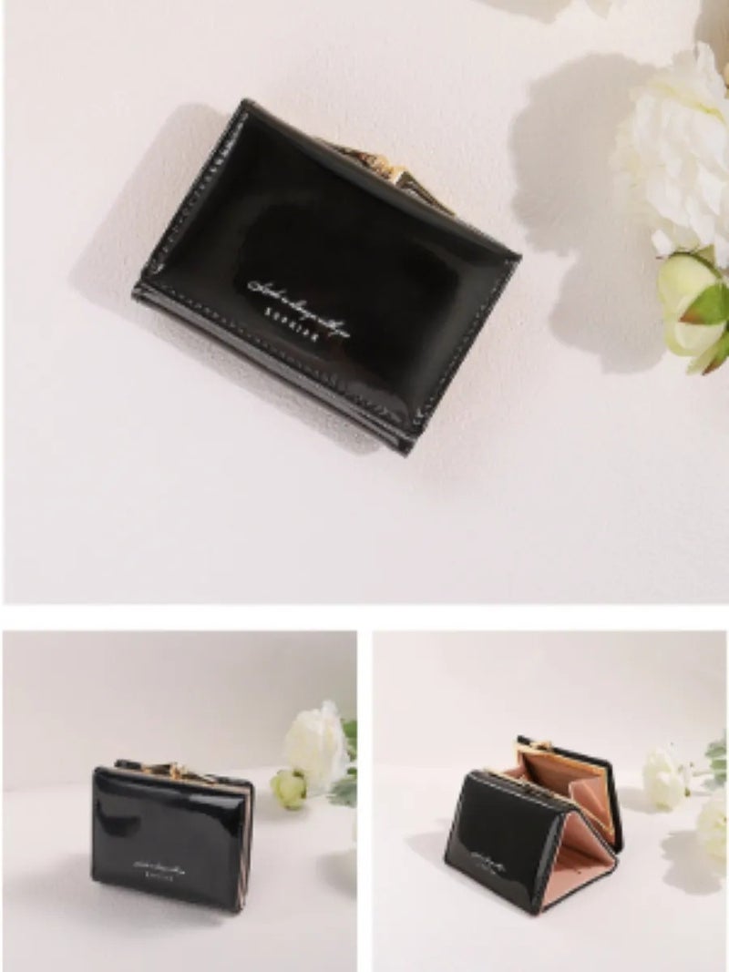 Shiny Laser Ins Style PU Coin Purse, 3-Fold Student Mini Wallet, Fashion Card Holder Pouch for Girls, Daily & Casual Use - Image 5