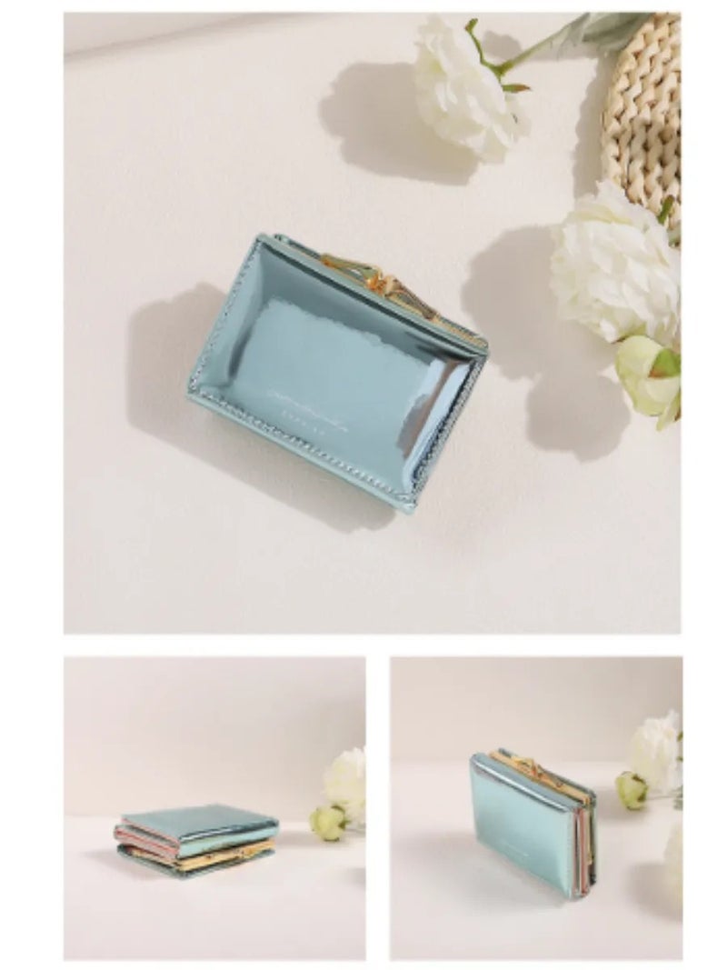 Shiny Laser Ins Style PU Coin Purse, 3-Fold Student Mini Wallet, Fashion Card Holder Pouch for Girls, Daily & Casual Use - Image 4