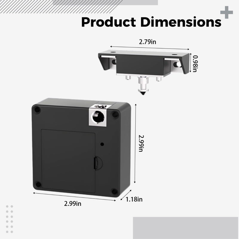 Keyless NFC Smart Cabinet Lock Hidden Install Steel Build USB Charged Drawer Lock - Image 3