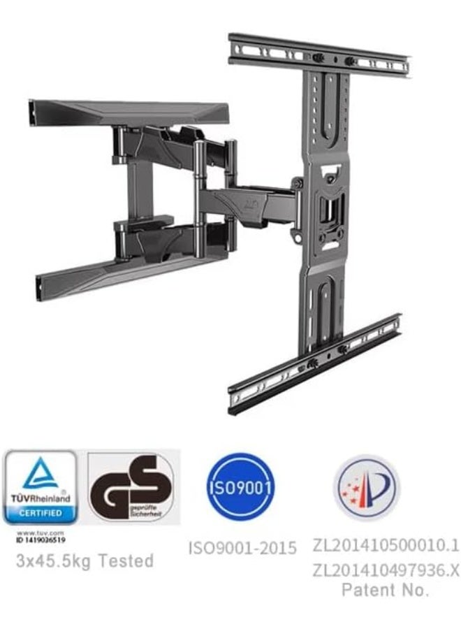 Movable wall-mounted TV bracket, suitable for screens ranging from 55 to 85 inches. - Image 1