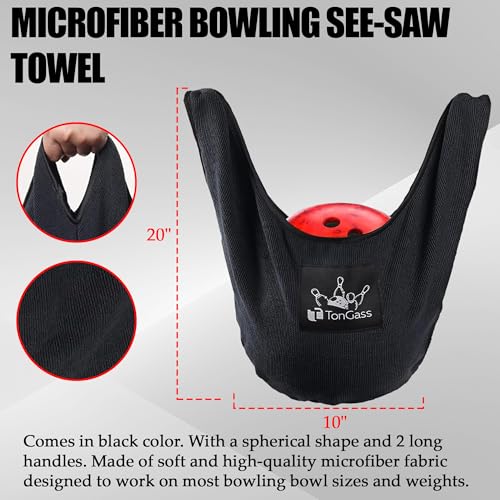 TonGass Bowling Basics Accessories Kit, Microfiber Bowling Ball Seesaw Towel, Bowlings Cleaner Spray Kit, Microfiber Ultra Dry Bowlings Grip Balls - Image 5