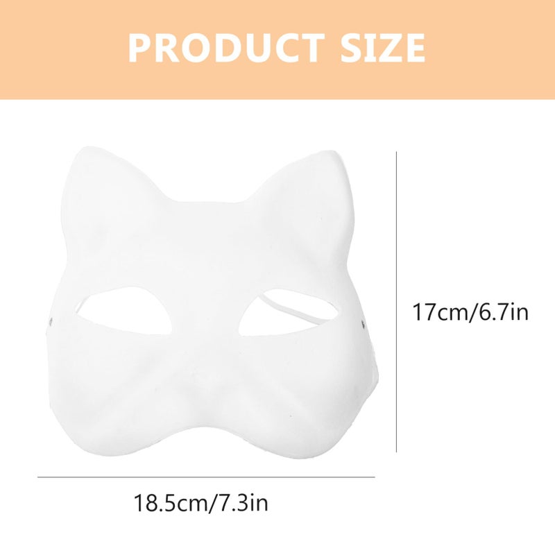9 Pack Plain White Paper Masks for Painting Crafts School Projects and Costume Parties - Image 5