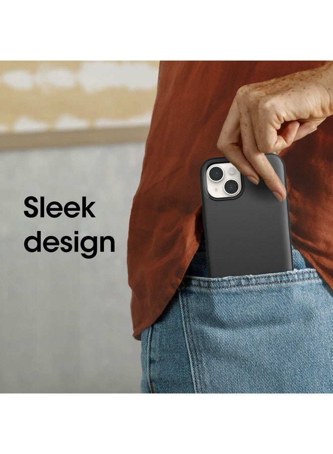 Otterbox OtterBox iPhone 14 & iPhone 13 Symmetry Series+ Case - Black, Ultra-Sleek, Snaps to MagSafe, Raised Edges Protect Camera & Screen  - Image 5