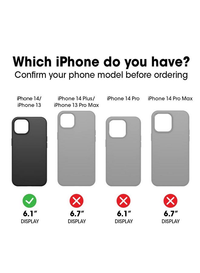 Otterbox OtterBox iPhone 14 & iPhone 13 Symmetry Series+ Case - Black, Ultra-Sleek, Snaps to MagSafe, Raised Edges Protect Camera & Screen  - Image 2