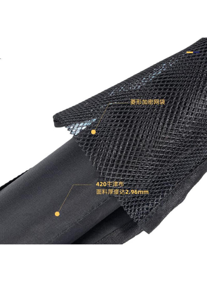 Deli 16-Compartment Desk Organizer, 11-Layer Upgraded Cross-Storage Desk Hanging Bag, Student Book Storage Solution, Thickened Version, Black - Image 1