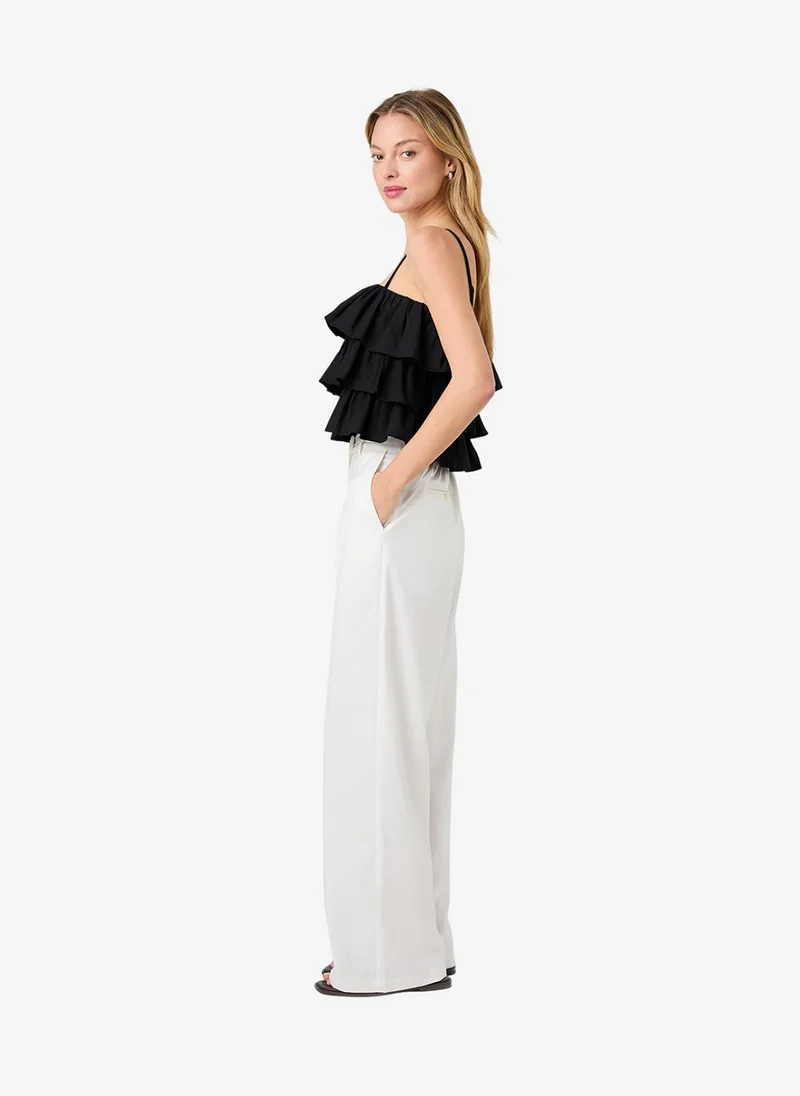 French Connection Black Women's Black Aimee Cotton Strapless Top for Women | Best Price UAE