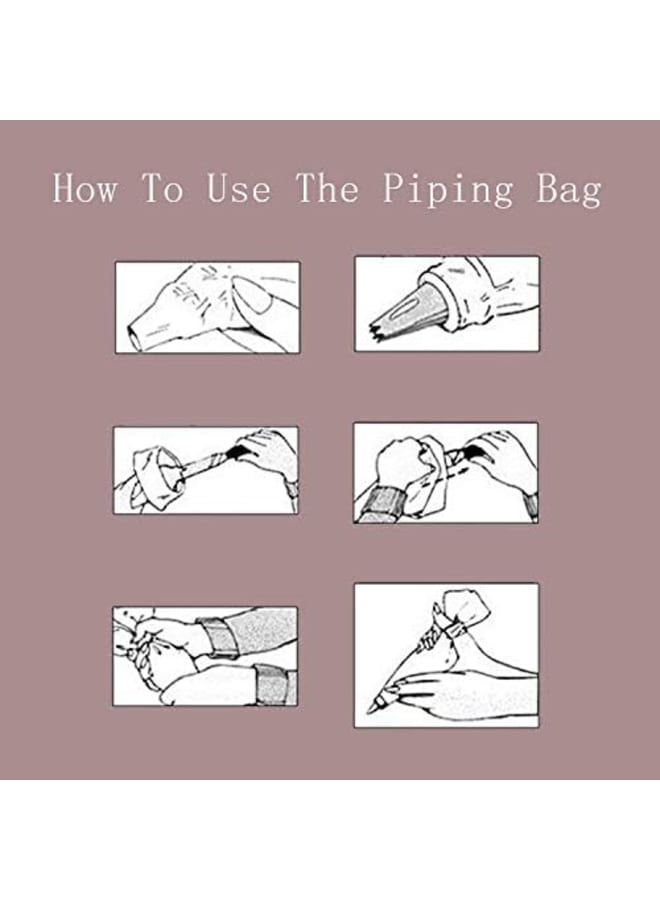 ماستر اكياس لانجفون كبيرة سميكة من جينيريك، 100 قطعة من اكياس التزيين بدون اطراف للاستعمال مرة واحدة، اكياس تزيين المعجنات الملكية لتزيين البسكويت والكب كيك - Image 4