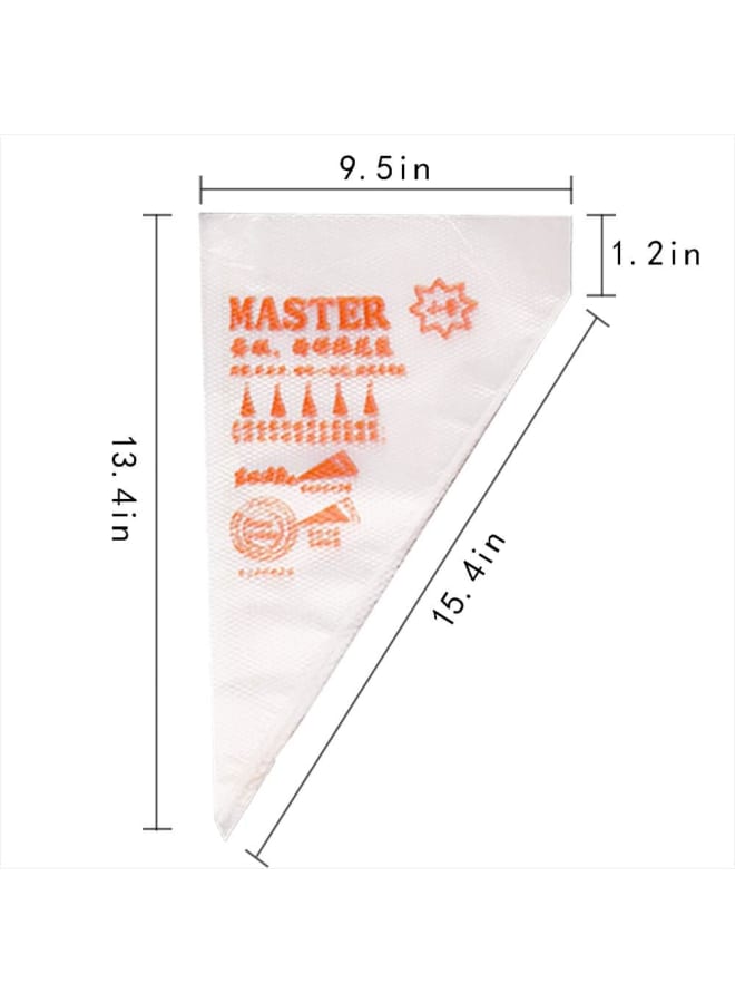 ماستر اكياس لانجفون كبيرة سميكة من جينيريك، 100 قطعة من اكياس التزيين بدون اطراف للاستعمال مرة واحدة، اكياس تزيين المعجنات الملكية لتزيين البسكويت والكب كيك - Image 2