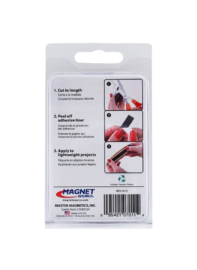 Master Magnetics High Performance Magnetic Tape with Adhesive Black 0.5 x 30 Inch 7011  - Image 2