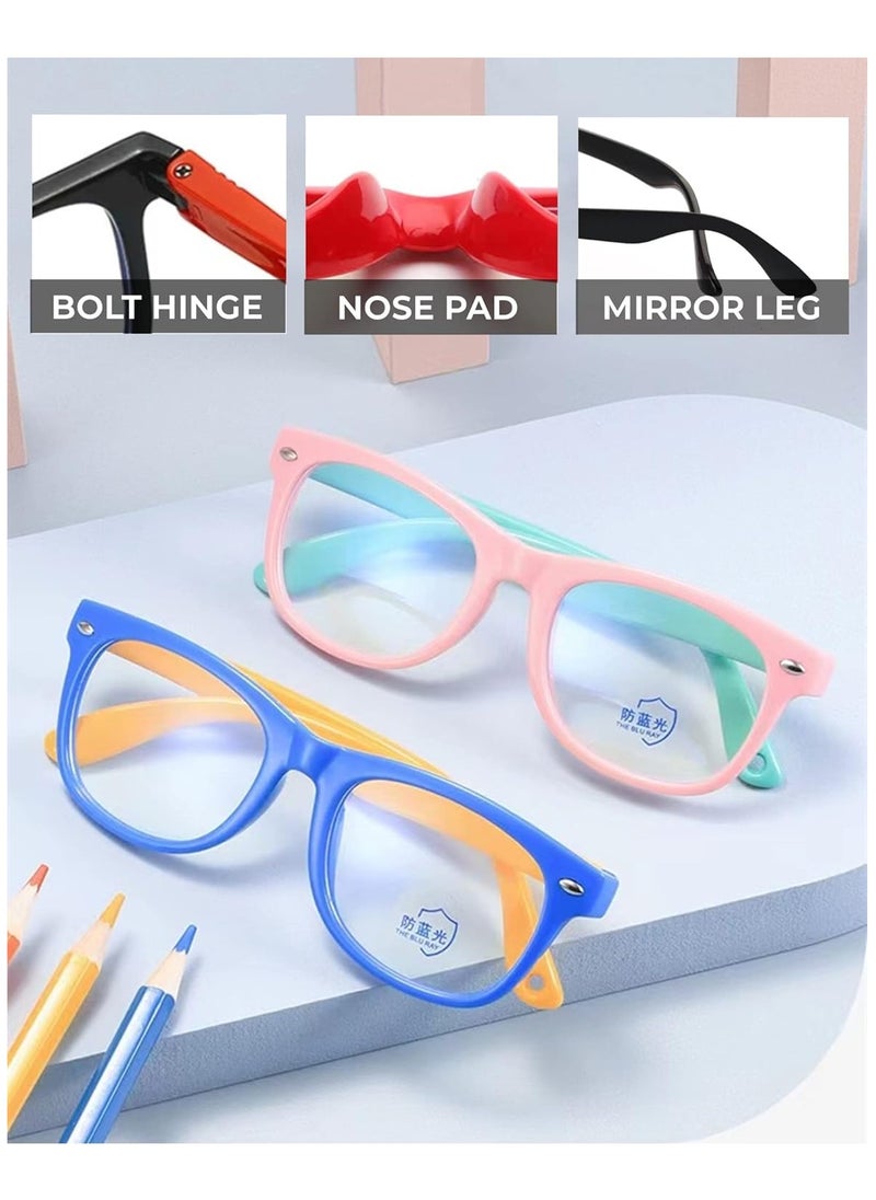 GUDOO Blue Light Glasses for Kids Computer TV Phone Children Gaming Eyewear Silicone Flexible Eyeglasses for Boys Girls Age 3-12 Anti blue light and Headache  - Image 5