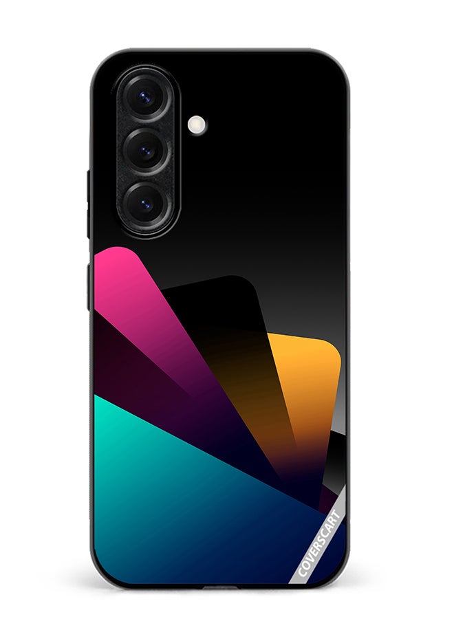 Protective Case Cover For Samsung Galaxy S25 Colorful Layers Design Multicolour