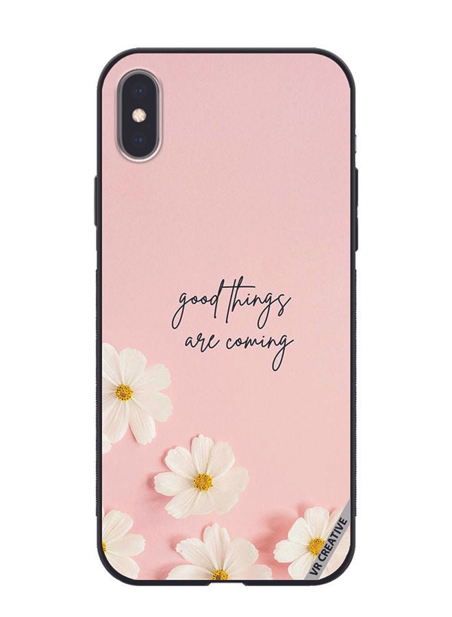 VR CREATIVE Protective Case Cover For Apple iPhone XS Max Good Things Are Coming Design Multicolour - Image 1