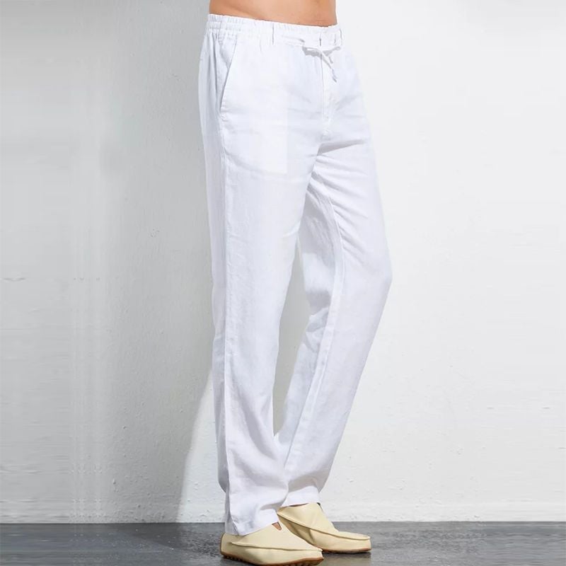 Linen Pants Men'S Loose Cotton And Linen Men'S Casual Pants Men'S Straight Linen Men'S Pants Summer Pants Linen Men'S Trousers - Image 4