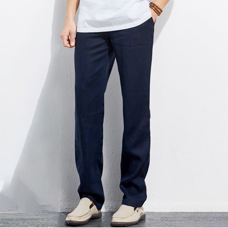 Linen Pants Men'S Loose Cotton And Linen Men'S Casual Pants Men'S Straight Linen Men'S Pants Summer Pants Linen Men'S Trousers - Image 5