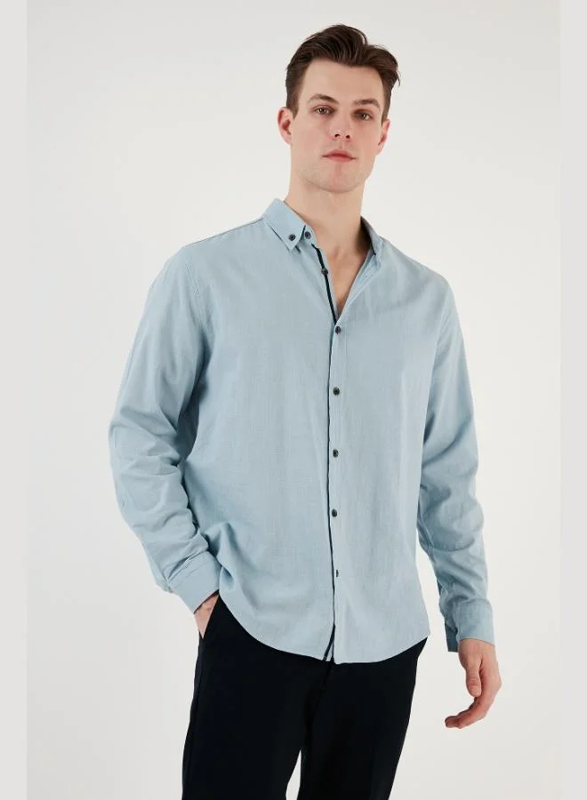 Buratti  Buratti Cotton Regular Fit Button-down Collar Shirt Men's SHIRT CF20S111871 for Men | Best Price UAE