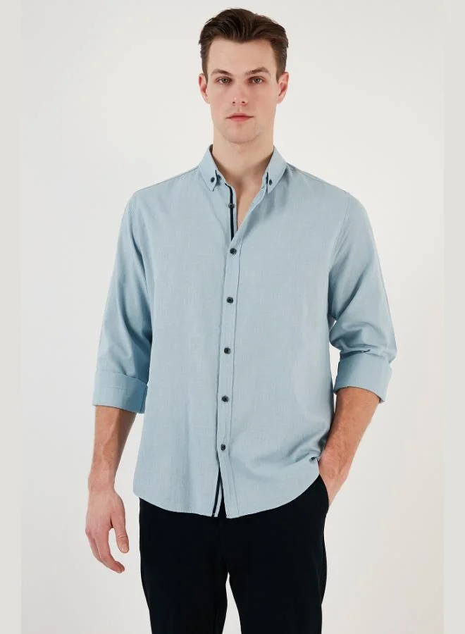 Buratti  Buratti Cotton Regular Fit Button-down Collar Shirt Men's SHIRT CF20S111871 for Men | Best Price UAE