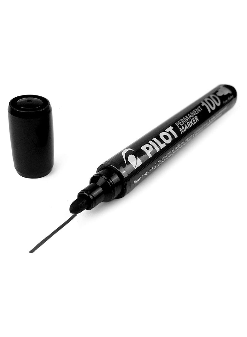 PILOT 4-Piece Permanent Marker Bullet Tip Multicolour - Image 3