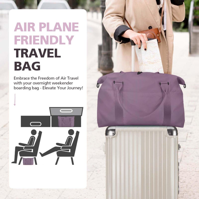 TOPBAG Travel Duffle Bag, Waterproof Weekender Bag Carry On Tote Bags for Women, Travel Essentials Sport Gym Bag for Men, Hospital Bag for Labor and Delivery, Overnight Bag Luggage Bag with Trolley Sleeve - Image 2