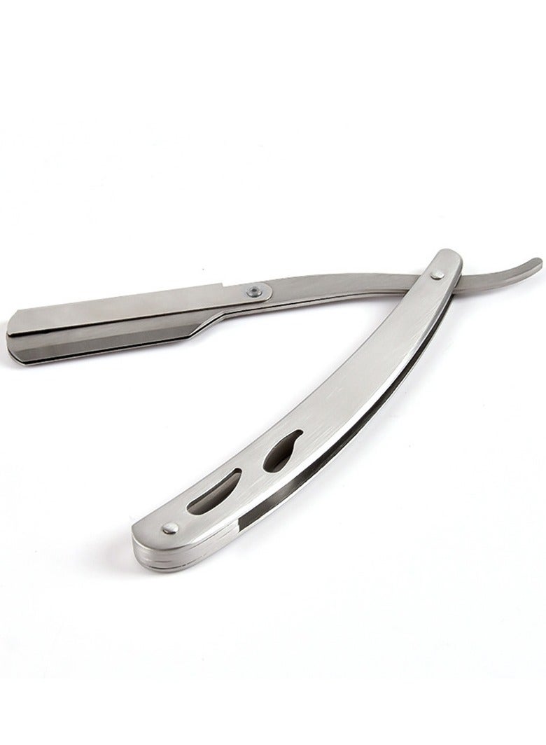 Generic Manual Straight Razor, Haircut Shaver, Special Shaving for Head Eyebrow, Perfect for Barbers and Personal Use (silver)  - Image 2