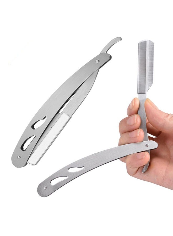 Generic Manual Straight Razor, Haircut Shaver, Special Shaving for Head Eyebrow, Perfect for Barbers and Personal Use (silver)  - Image 1