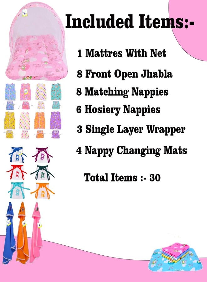 Toddylon 30 in 1 New Born Baby Products All Gift Pack | Baby Bedding Set | Baby Clothes | Essentials Items | Combo Set |New Born Boys Girls | Baby Bed (Multicolor, 0-6 Months) - Image 3