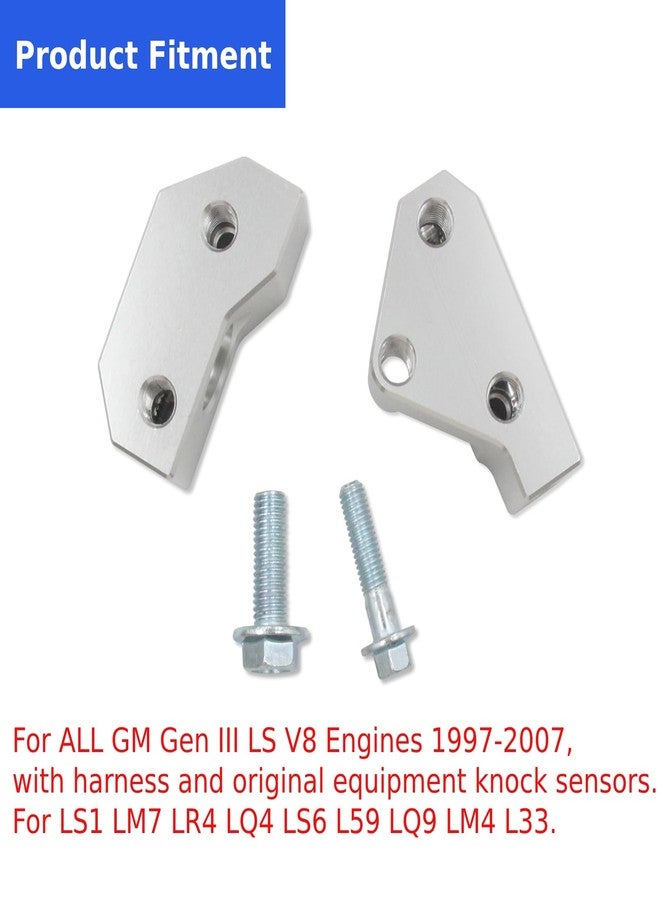 jasperautopart 2Pcs Knock Sensor Relocation Bracket Kit for 1997-2007 GM Gen III LS V8 Engines LS1 LM7 LR4 LQ4 LS6 L59 LQ9 LM4 L33 - Image 3
