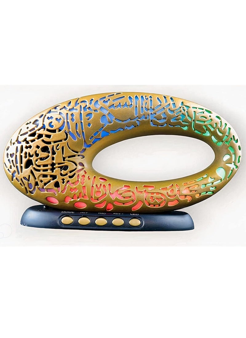 New Quran Speaker New Model Of Future Museum Design Bluetooth And Different Colour Light For Ramadan Decoration - The Best Gift (Multicolor Light - Brown Colour) - Image 3