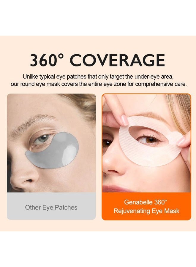 Genabelle PDRN 360° Rejuvenating Eye Mask – Full Eye Area Eye Patches for Hydration, Firming & Elasticity with PDRN & Peptides – Targets Dark Circles, Puffiness & Fine Lines, Glass Skin – 3.38 fl oz. - Image 3