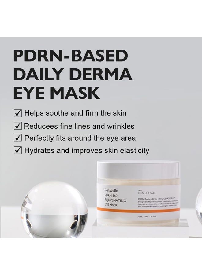 Genabelle PDRN 360° Rejuvenating Eye Mask – Full Eye Area Eye Patches for Hydration, Firming & Elasticity with PDRN & Peptides – Targets Dark Circles, Puffiness & Fine Lines, Glass Skin – 3.38 fl oz. - Image 2
