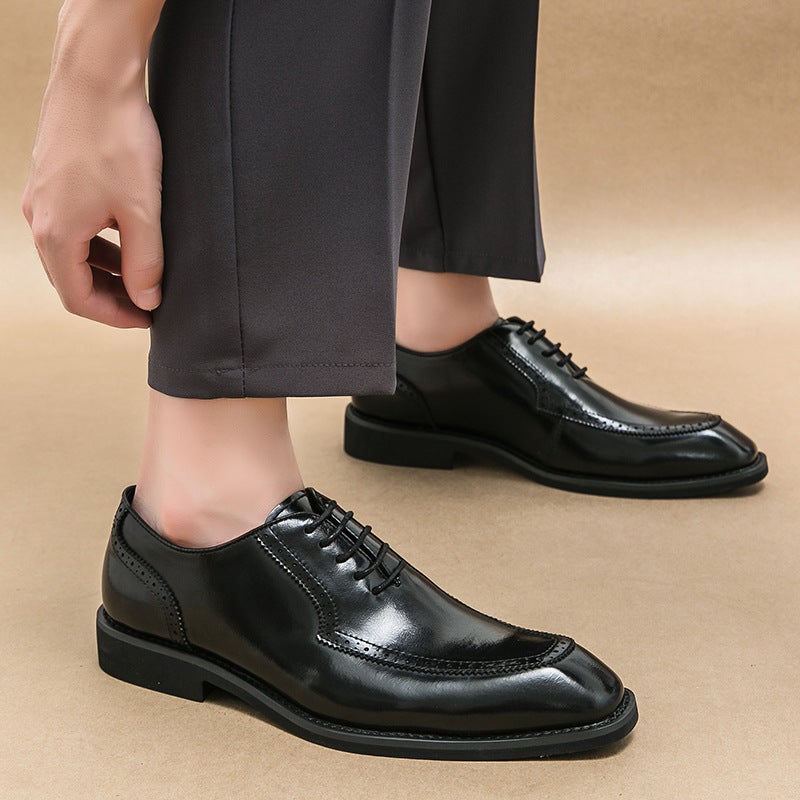 Plus Size British-Style Pointed Leather Shoes 2024 New Business Dress Wedding Groom Shoes Casual Men'S Shoes - Image 2