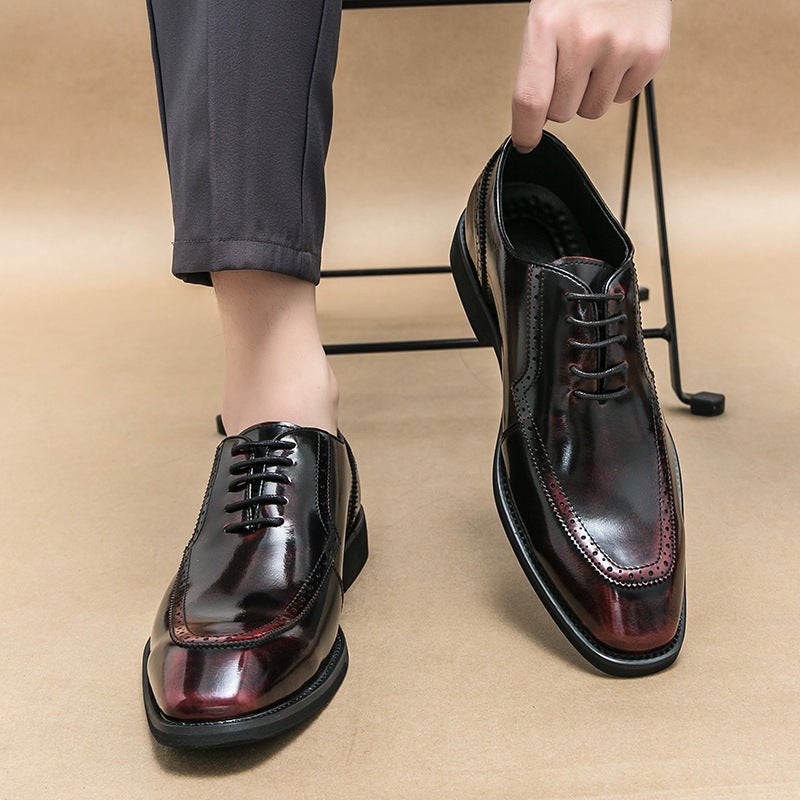 Plus Size British-Style Pointed Leather Shoes 2024 New Business Dress Wedding Groom Shoes Casual Men'S Shoes - Image 3