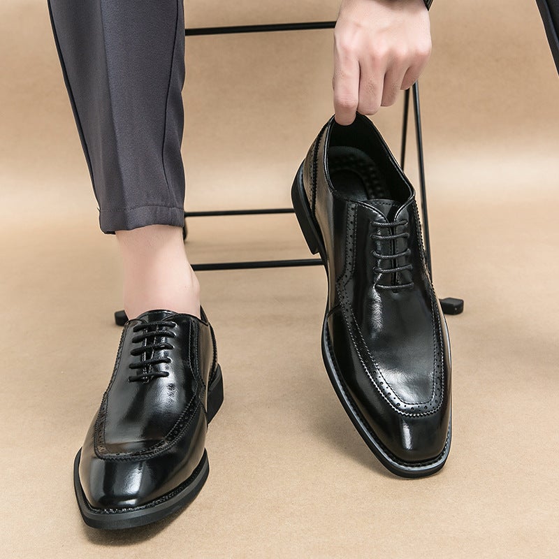 Plus Size British-Style Pointed Leather Shoes 2024 New Business Dress Wedding Groom Shoes Casual Men'S Shoes - Image 4