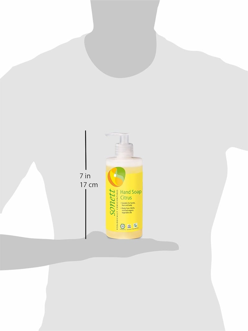 Sonett Organic Hand Soap Liquid Citrus Body Care suitable for hands Face and body 6 Count Certified Organically Grown - Image 3