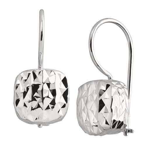 Silpada 'Rounded Cube' Drop Earrings in Textured Sterling Silver - Image 1