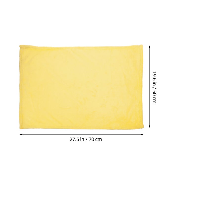 Gorgeous Flannel Fleece Pet Blanket Cozy Towel Color Pet Blanket(Yellow) - Image 2
