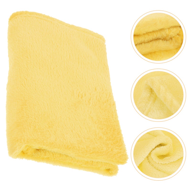 Gorgeous Flannel Fleece Pet Blanket Cozy Towel Color Pet Blanket(Yellow) - Image 3