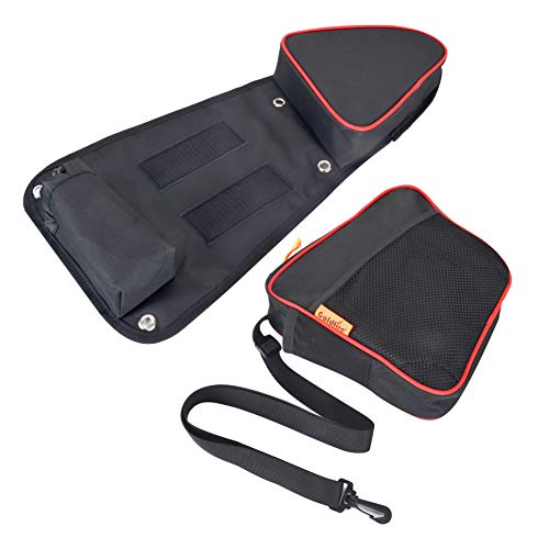 Sresk Front Rear Side Door Bags Storage Bag Compatible with 2014-2025 Pouch Polaris RZR XP 1000, 4 1000, Turbo,Turbo S, S900/S1000 (Front Door, Red Piping 01) - Image 4