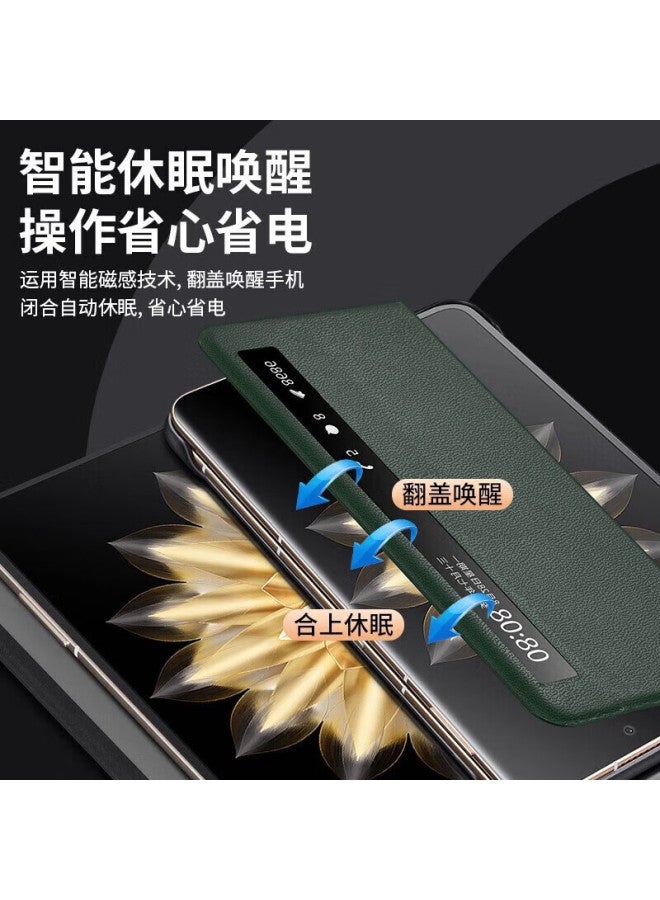 Zhilangni Magnetic Flip Case For Vivo X Fold 5, Protective Cover With Full Protection, Shockproof Ultra-thin Smart View Window, High-end Business Style For Men And Women, New Model