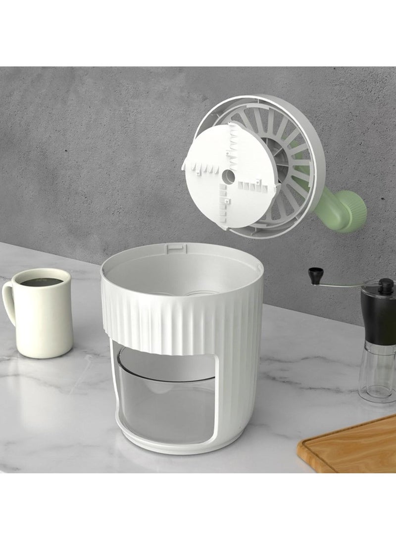 بيوينتي محمولات يدوية لكسارة الجليد الدوارة، محمصة ثلج صغيرة منزلية، آلة صنع الثلج المخروطي، آلة صنع الثلج المخروطي المشغولة باليد من أجل المنزل - Image 4