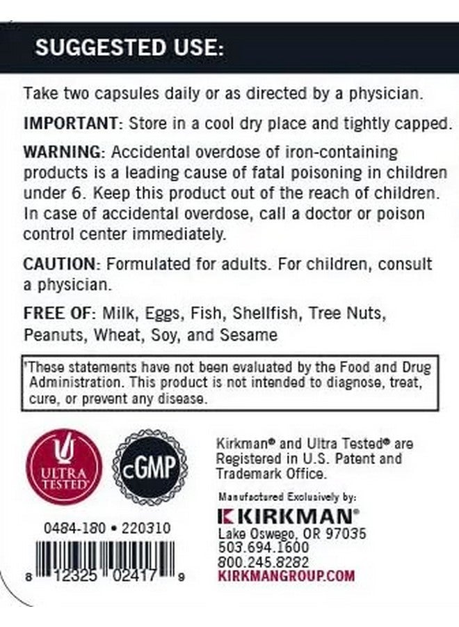 كيركمان - فيتامينات ومعادن متعددة متقدمة للبالغين مع 5-MTHF - 180 كبسولة - مكمل غذائي قوي من الفيتامينات والمعادن واسع الطيف - يدعم تجدد الخلايا - مضاد للحساسية - Image 3