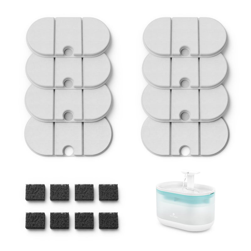 PETLIBRO 8 Packs Replacement Filters for Capsule Cat Water Fountain PLWF002, 4 Months Set of Replacement Filters for Ultra Quiet Pet Water Fountain - Image 1