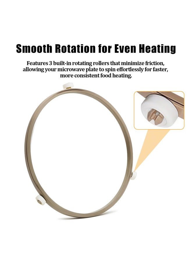 smrtcol Microwave Turntable Ring Replacement 8.7-Inch Microwave Oven Spinner Replacement Parts with 3 Smooth Rollers Universal Fit for Most Microwaves - Image 3